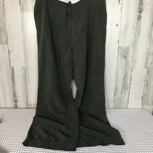 Co & Eddy Women's 100% Silk Draw String Wide Leg Pants